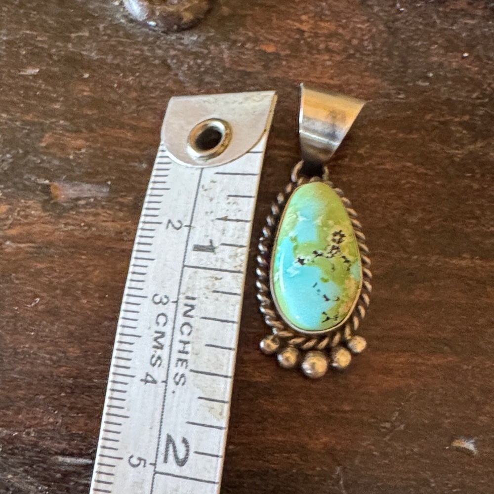 Sterling silver Sonoran Mountain pendant by Navajo artist M. Spencer - Picture 3 of 4